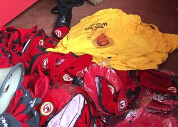 Photos: Security recovers Museveni’s campaign T-shirts hidden in NUP offices