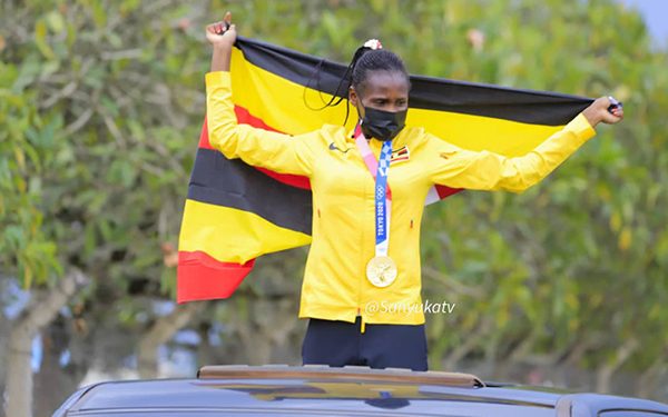 HEROIC WELCOME: Uganda’s olympic Gold medalists Return home