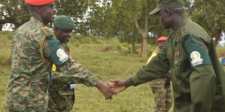 Gen Don Nabasa visits EAC Armed forces Contingent in Eastern Uganda