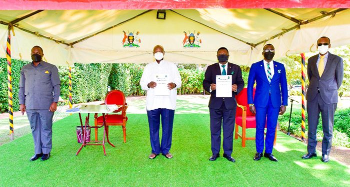 Breaking: Museveni, Mao sign Cooperation Agreement at Entebbe State House