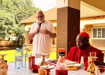 Pictures: Tycoon Sudhir throws early Xmas party for Cardinal Wamala on his 96th birthday