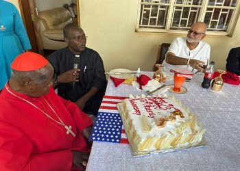 Pictures: Tycoon Sudhir throws early Xmas party for Cardinal Wamala on his 96th birthday