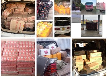 URA intercepts 1,024 Rolls of textile Loot, motorcycles and Cigarettes