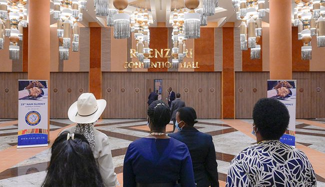 NAM: First Lady praises workaholic Sudhir for Swift and Efficient preparation of Convention Centre