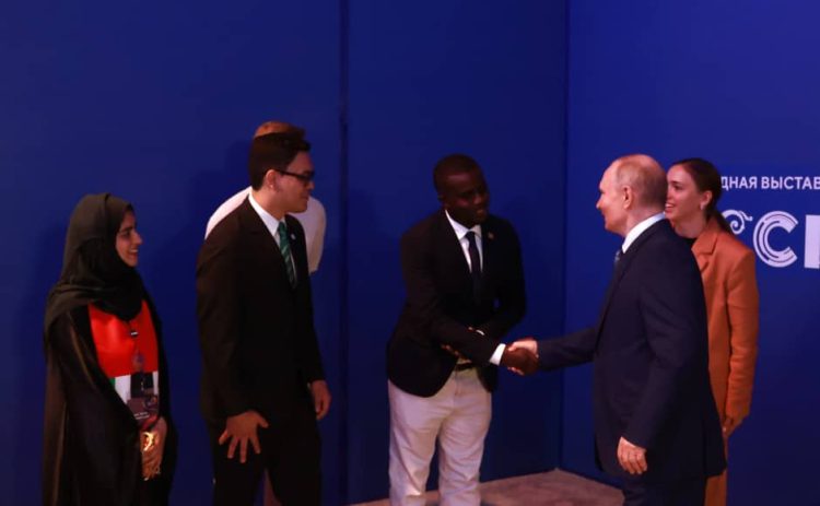 Ugandan youth Leader Davis Akampulira invites Putin to Uganda during Private meeting