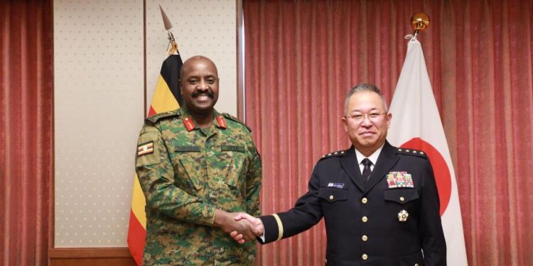 Gen. Muhoozi Meets Japanese Defence Chief in Tokyo
