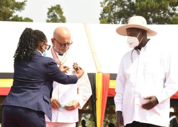Sudhir awarded “Distinguished Order of the Crested Crane Medal” as NRM marks 39 years