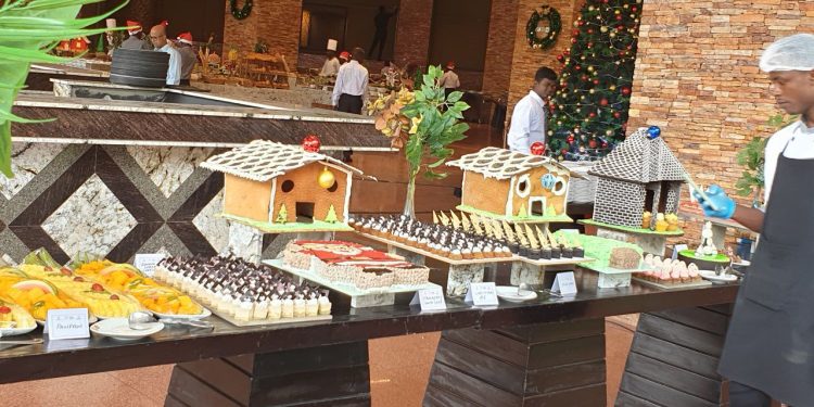 A Taste of Festive Season: Munyonyo’s Pool Pavilion Lunch Setting Signals Grand New Year’s Eve Plans 