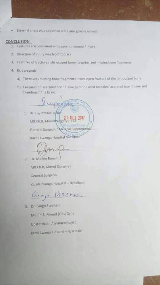 Confirmed: Dead Rukungiri protester was shot in the head