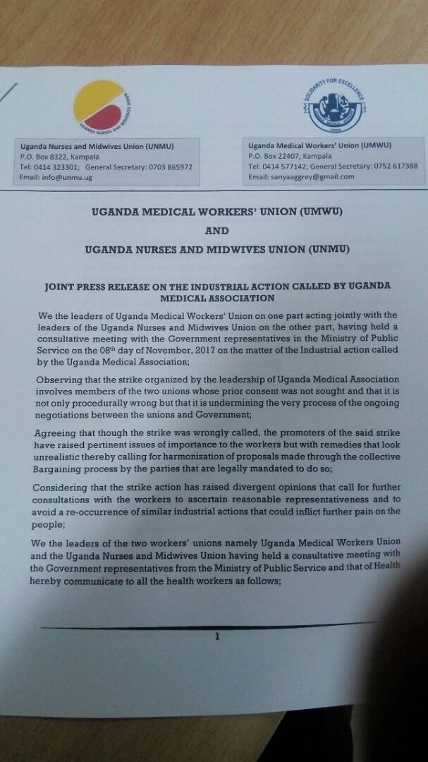 Breaking: Doctors call off strike after talks with government