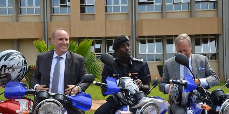 Uganda Police Receives Motorcycles from German Embassy