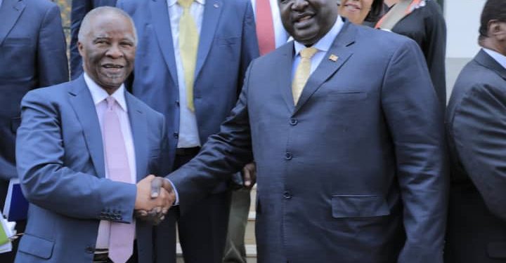 Ex- South African President Thabo Mbeki in Uganda for AU Political Consultative Meetings