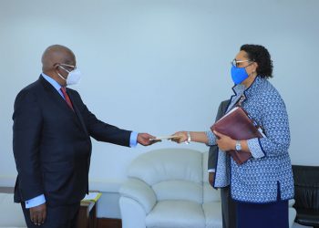 New U.S ambassador Natalie Presents Credentials to Minister Kutesa