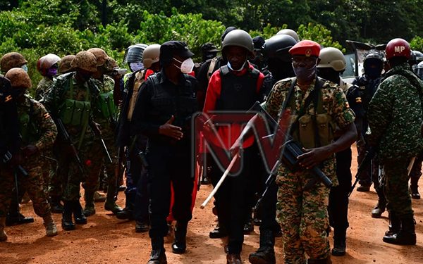 No single  Bullet, Teargas as Police secures Bobi Wine from Kalangala to Magere