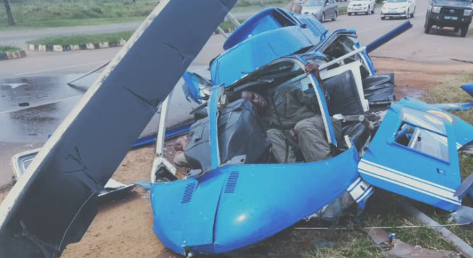 Photos: UPDF Chopper crashes in Entebbe, 2 Crew members Rushed to Hospital