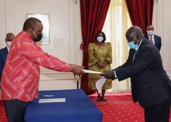 Uganda’s new Envoy to Kenya presents Credentials to President Uhuru