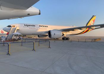 Uganda Airlines Airbus exhibited at  Competitive Dubai Airshow  