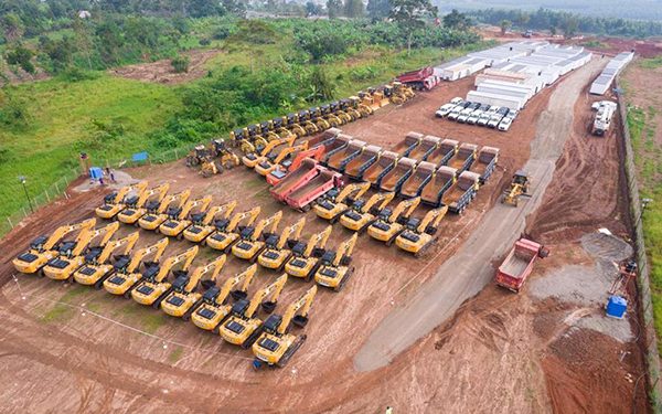 Uganda’s Dott Services dispatches Road construction Machinery to DRC 