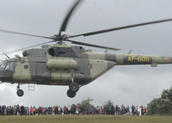 UPDF chopper crashes in Fort Portal