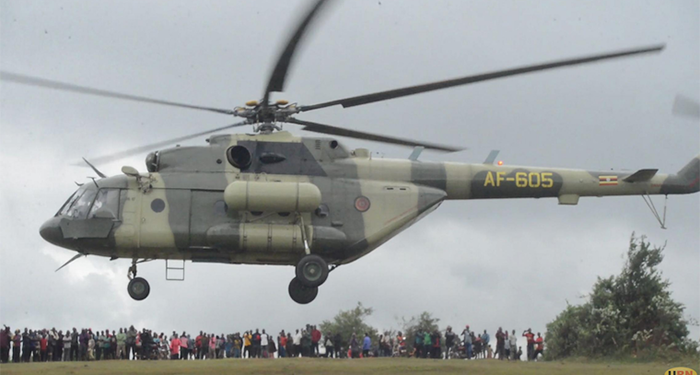 UPDF chopper crashes in Fort Portal