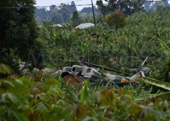 VIDEO: UPDF helicopter Which crash-Landed in Fort Portal takes To the Skies once Again