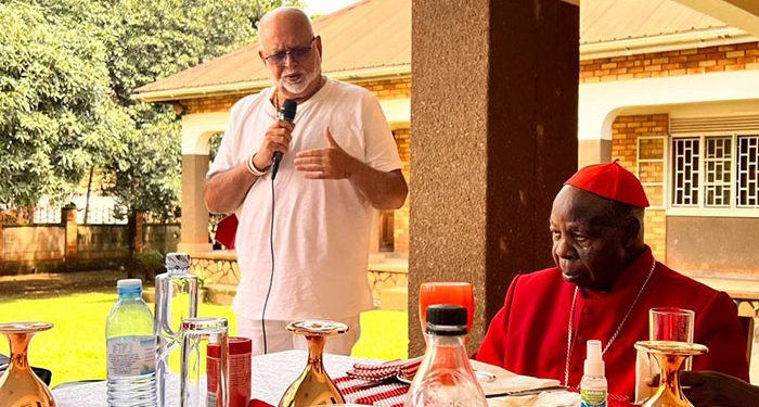 Pictures: Tycoon Sudhir throws early Xmas party for Cardinal Wamala on his 96th birthday