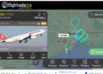 Bird strike Forces Turkish airlines Aircraft  to Return to Entebbe moments After takeoff