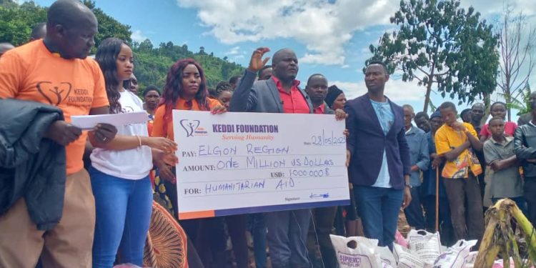 Keddi Foundation donates $1M to Bulambuli landslide Victims 