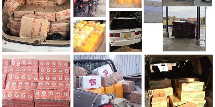 URA intercepts 1,024 Rolls of textile Loot, motorcycles and Cigarettes