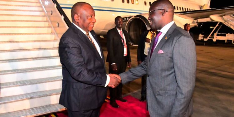 President Ramaphosa arrives in Uganda