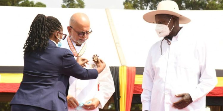 Sudhir awarded “Distinguished Order of the Crested Crane Medal” as NRM marks 39 years