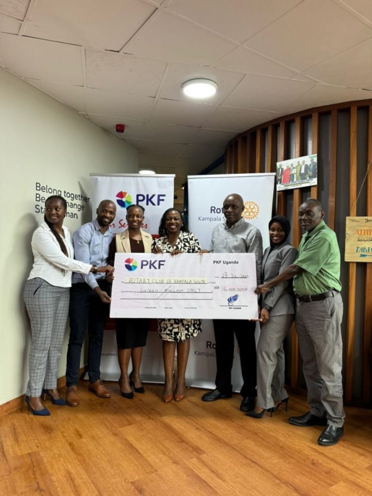 Rotary Governor Geoffrey Kitakule commends PKF Uganda for shs16m donation to upgrade Mengo Hospital Dialysis Center 