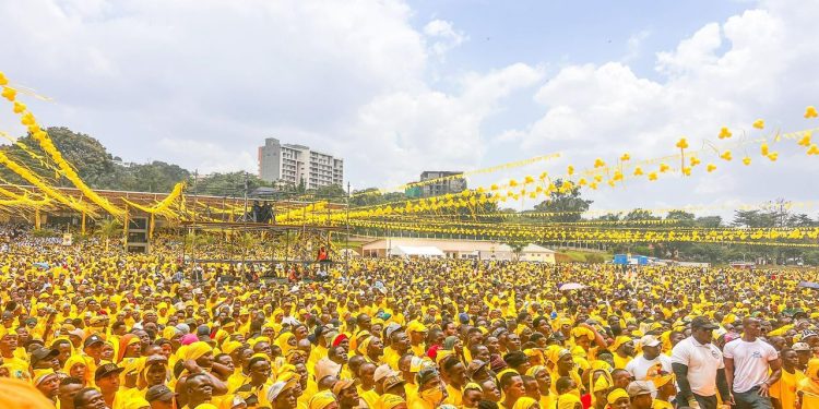 Museveni Nomination: 1 million Supporters march to Kololo to “Protect Your Gains” 