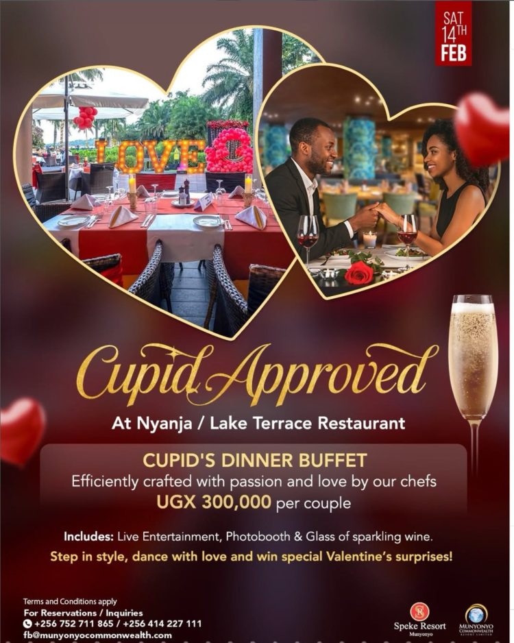 Cupid-Approved Romance awaits this Valentines at Speke Resort Munyonyo 